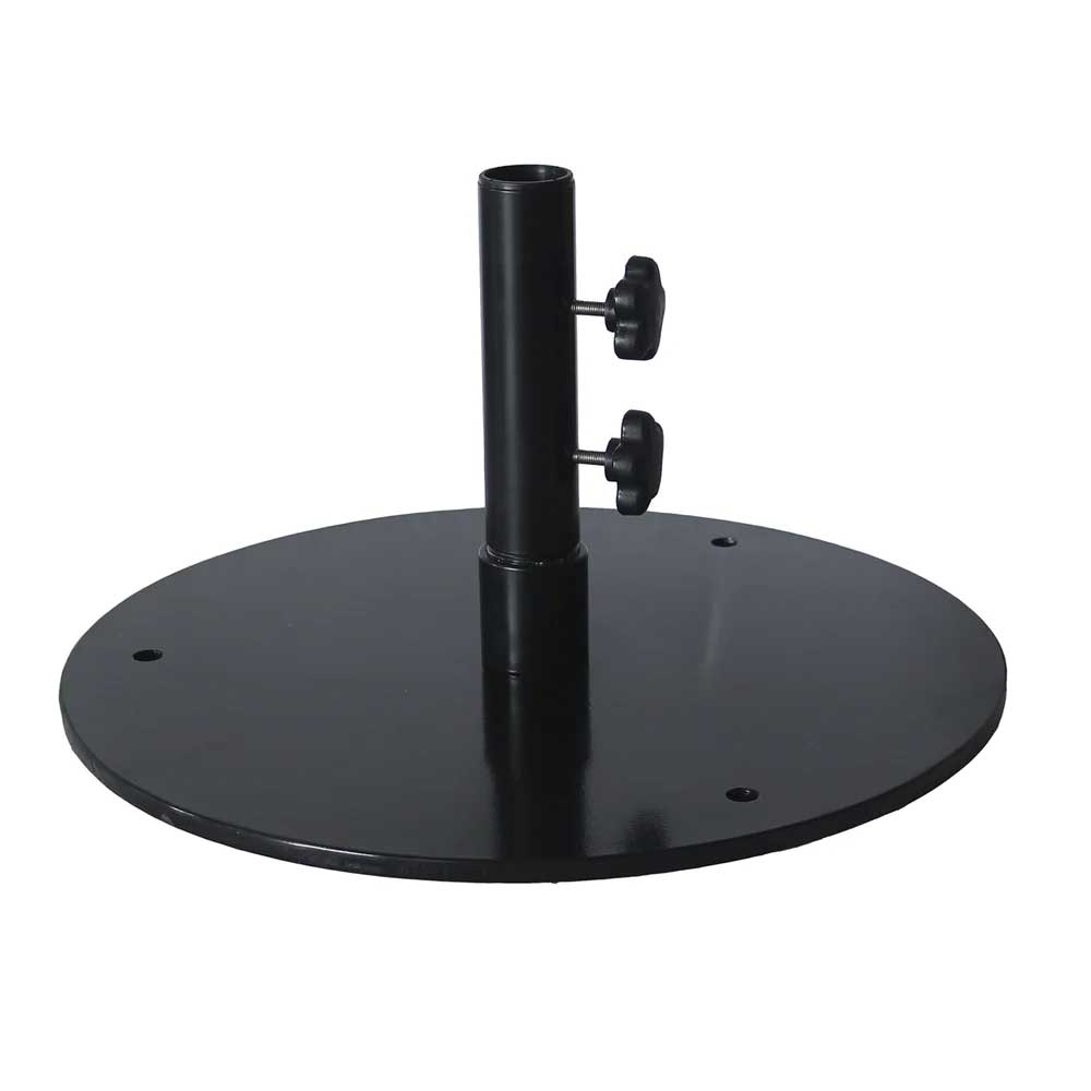 Flat 20" Round Umbrella Base Black