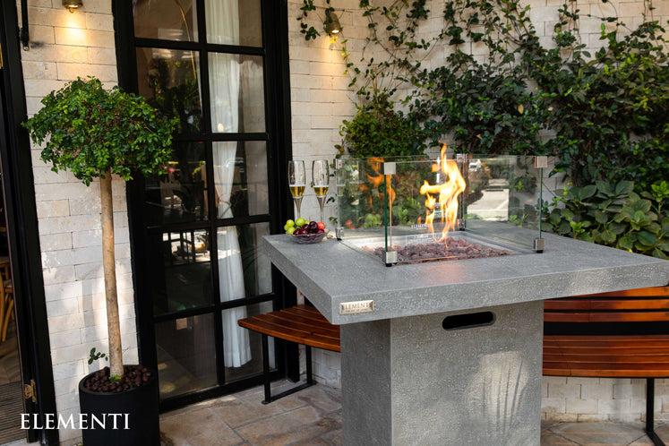 Montreal 34” Bar Height Concrete Fire Table - Image 2