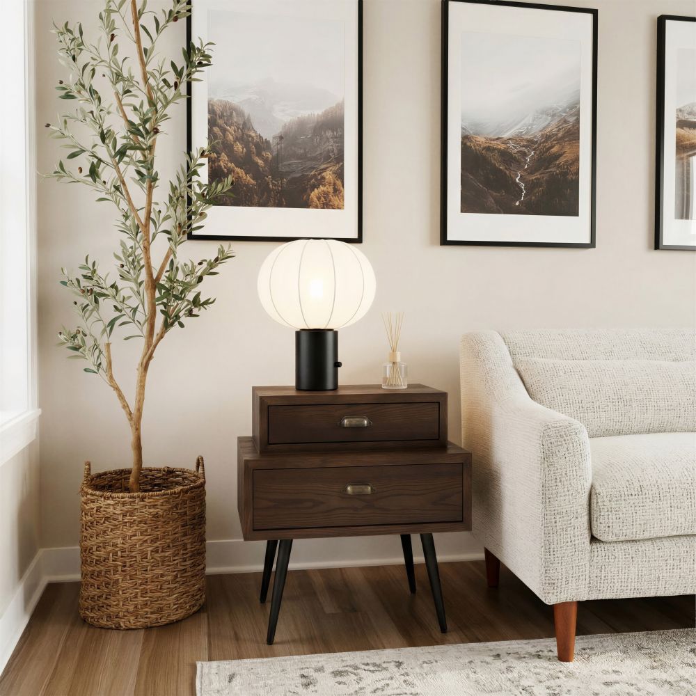 Wisteria Table Lamp Wht - Image 4