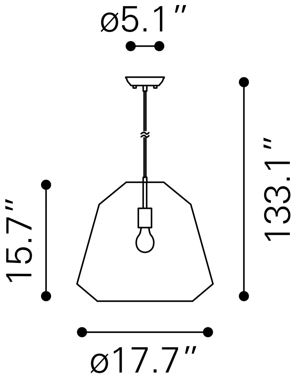 Impala Ceiling Lamp Brn - Imagen 6